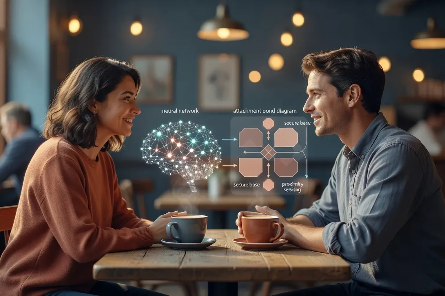 Deux personnes en conversation intime — science des relations humaines